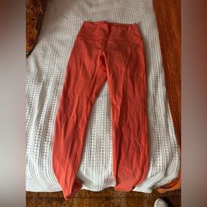Lululemon Athletica Fiery Orange Leggings Size 6